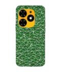 Printed Mobile Back Covers for Tecno Spark Go (2024) close up green white geometric pattern