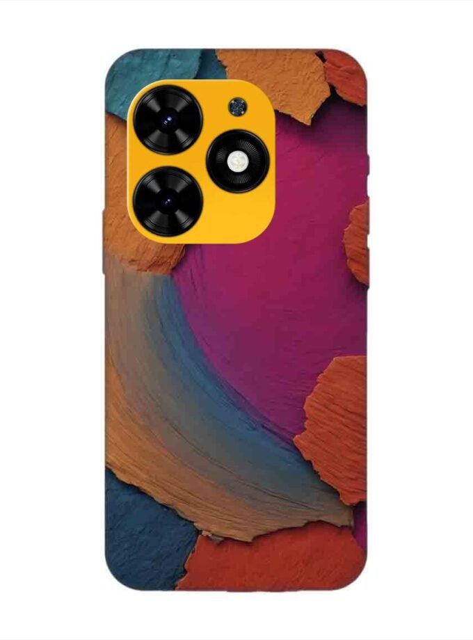 Printed Mobile Back Covers for Tecno Spark Go (2024) closeup color textured surface