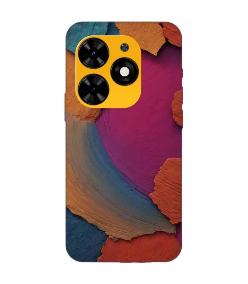 Printed Mobile Back Covers for Tecno Spark Go (2024) closeup color textured surface