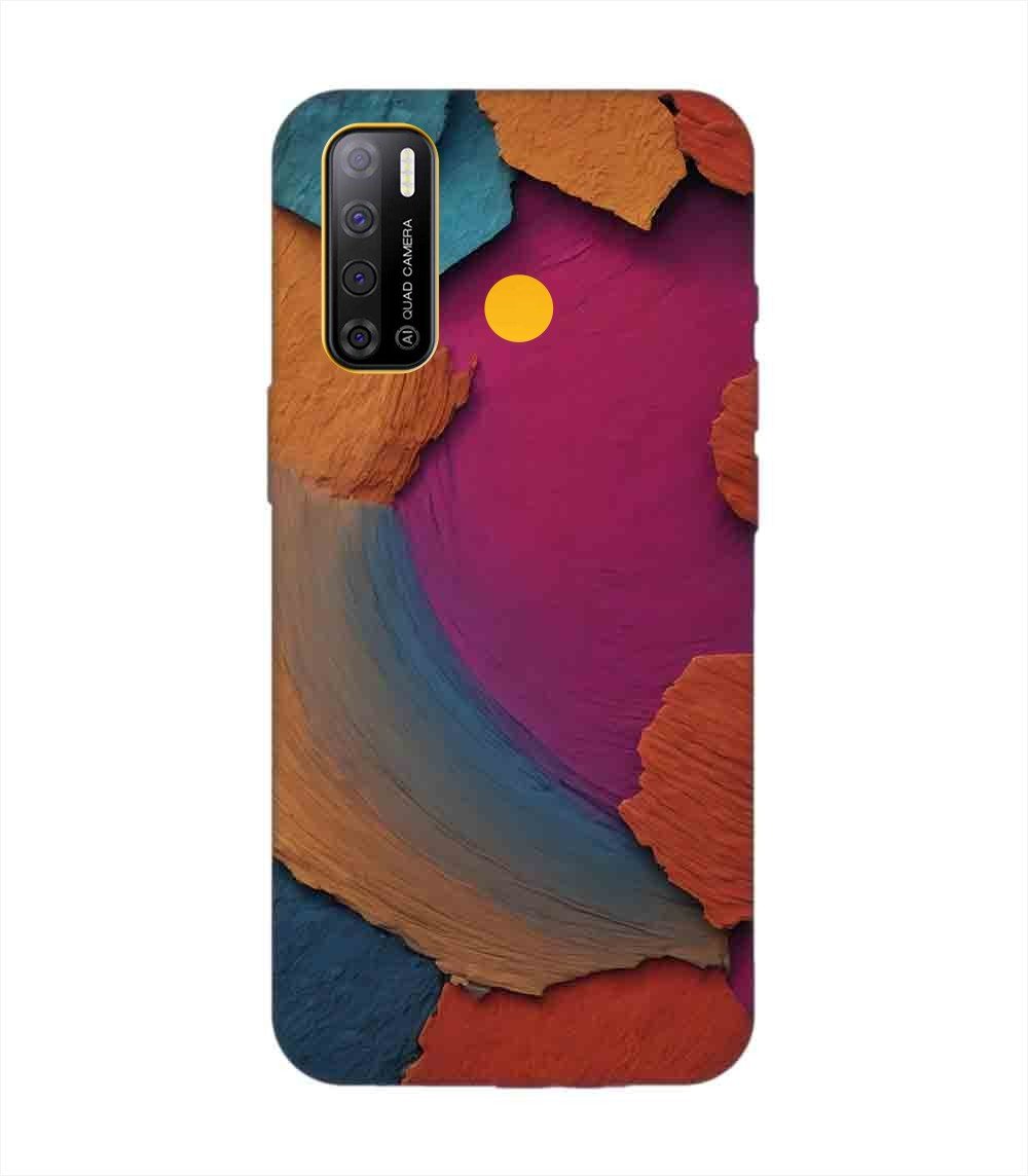 Printed Mobile Back Covers for Tecno Spark Power 2 closeup color textured surface