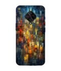 Printed Back Cover for Vivo S1 Pro Close Up Colorful Mosaic Squares Shapes