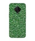 Printed Back Cover for Vivo S1 Pro Close Up Green White Geometric Pattern