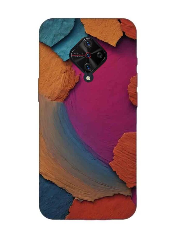 Printed Back Cover for Vivo S1 Pro Closeup Color Textured Surface