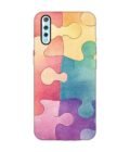 Printed Back Cover for Vivo S1 Close Up Colorful Puzzle Piece