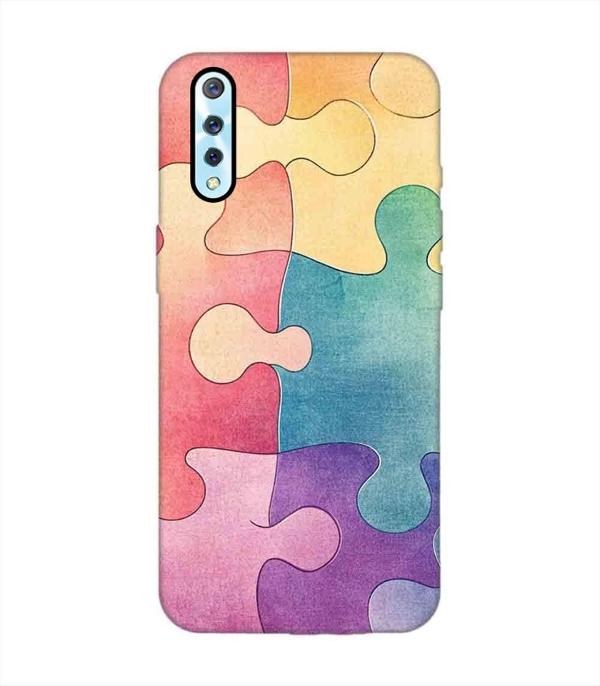 Printed Back Cover for Vivo S1 Close Up Colorful Puzzle Piece