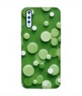 Printed Back Cover for Vivo S1 Close Up Green Background With White Polka Dots