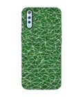Printed Back Cover for Vivo S1 Close Up Green White Geometric Pattern
