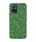 Printed Back Cover for Vivo T1 (5G) Close Up Green White Geometric Pattern