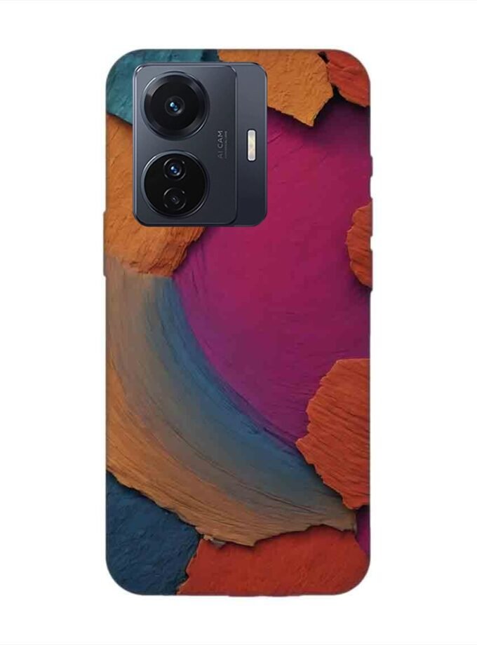 Printed Back Cover for Vivo T1 Pro (5G) Closeup Color Textured Surface