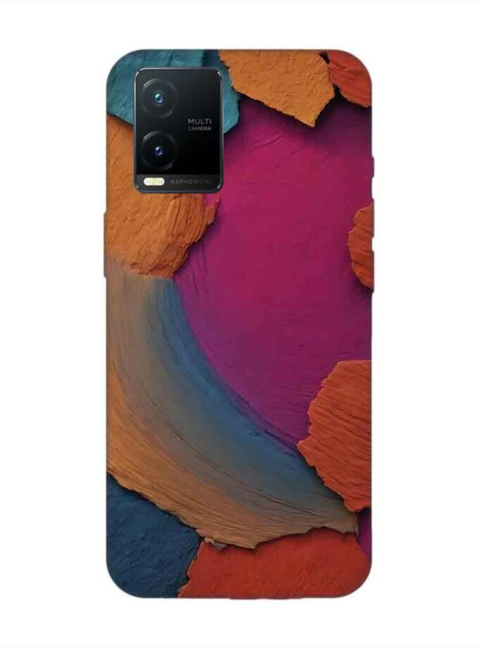 Printed Back Cover for Vivo T1X Closeup Color Textured Surface