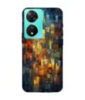 Printed Back Cover for Vivo T2 (5G) Close Up Colorful Mosaic Squares Shapes