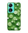 Printed Back Cover for Vivo T2 (5G) Close Up Green Background With White Polka Dots