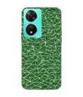 Printed Back Cover for Vivo T2 (5G) Close Up Green White Geometric Pattern