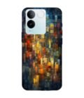 Printed Back Cover for Vivo T2 Pro (5G) Close Up Colorful Mosaic Squares Shapes