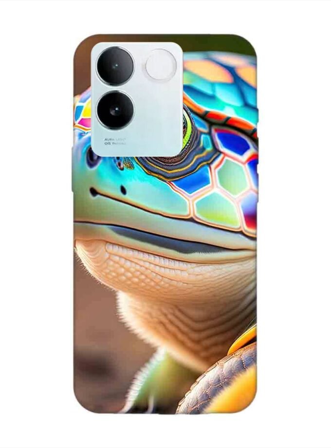 Printed Back Cover for Vivo T2 Pro (5G) Close Up Cute Turtle