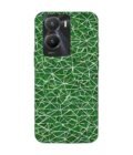 Printed Back Cover for Vivo T2X (5G) Close Up Green White Geometric Pattern