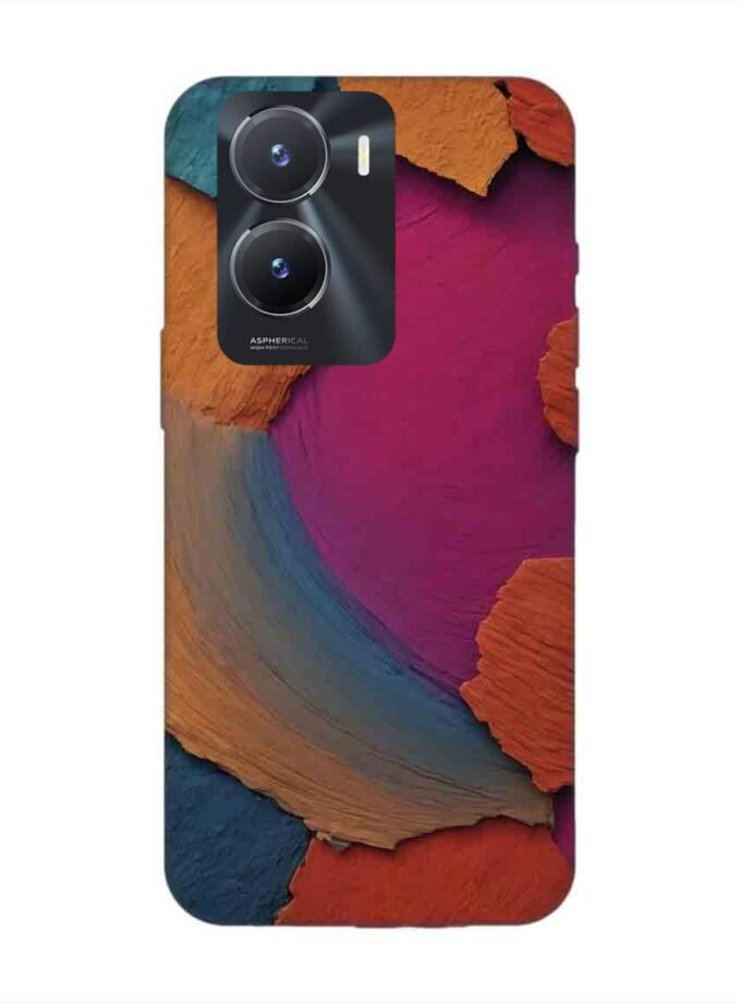 Printed Back Cover for Vivo T2X (5G) Closeup Color Textured Surface