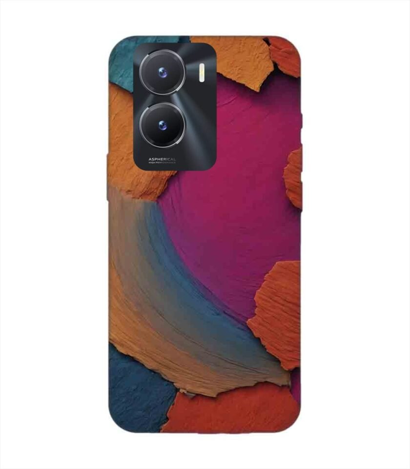Printed Back Cover for Vivo T2X (5G) Closeup Color Textured Surface