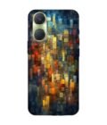 Printed Back Cover for Vivo T3 Lite (5G) Close Up Colorful Mosaic Squares Shapes