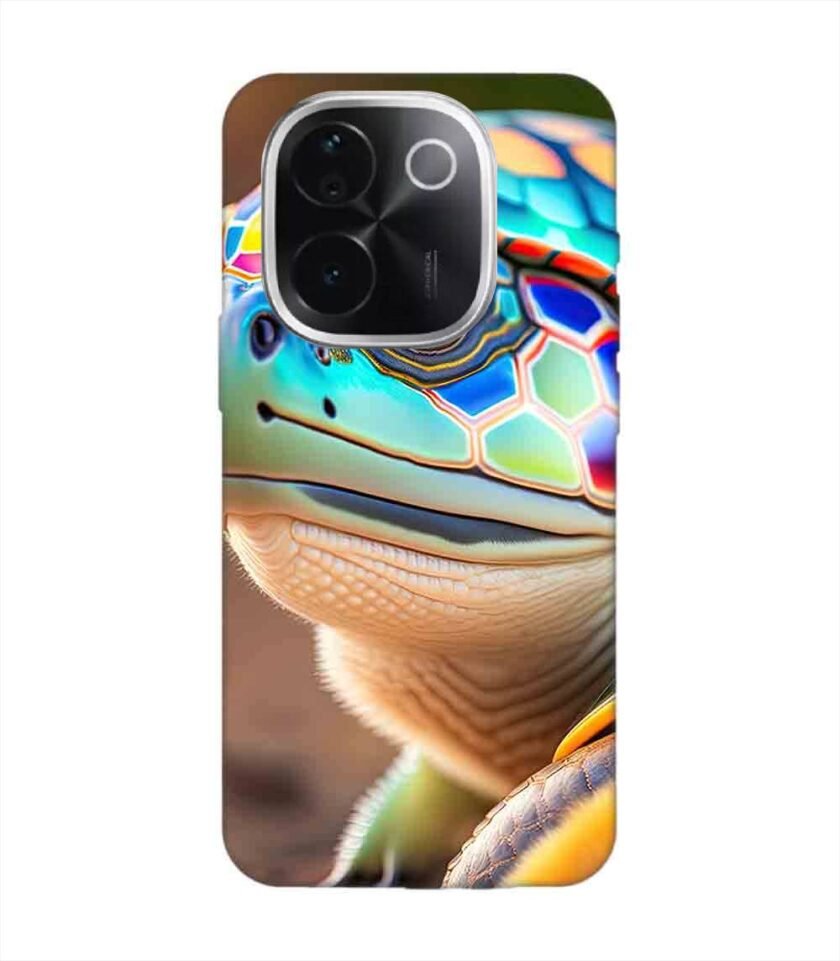 Printed Back Cover for Vivo T3 Pro (5G) Close Up Cute Turtle