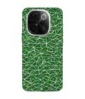 Printed Back Cover for Vivo T3 Pro (5G) Close Up Green White Geometric Pattern