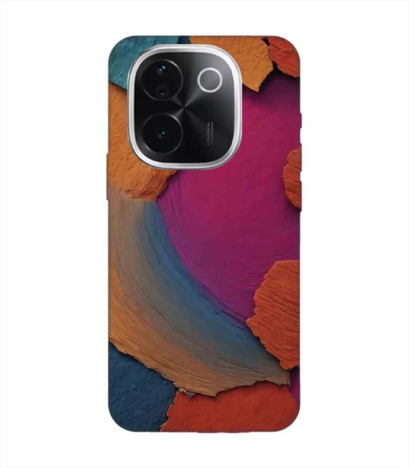 Printed Back Cover for Vivo T3 Pro (5G) Closeup Color Textured Surface