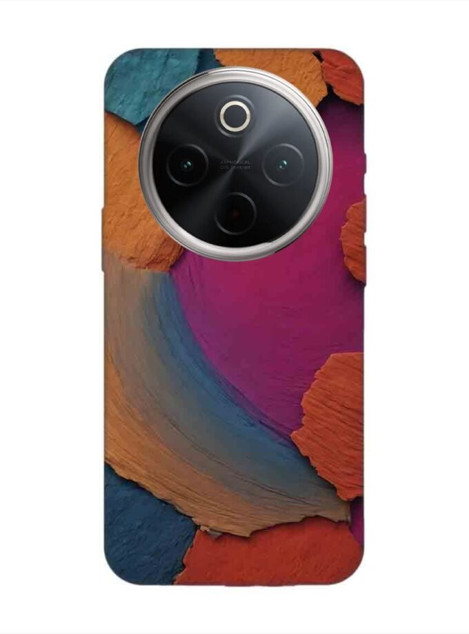 Custom Printed Case Cover for Vivo T4 (5G) closeup color textured surface
