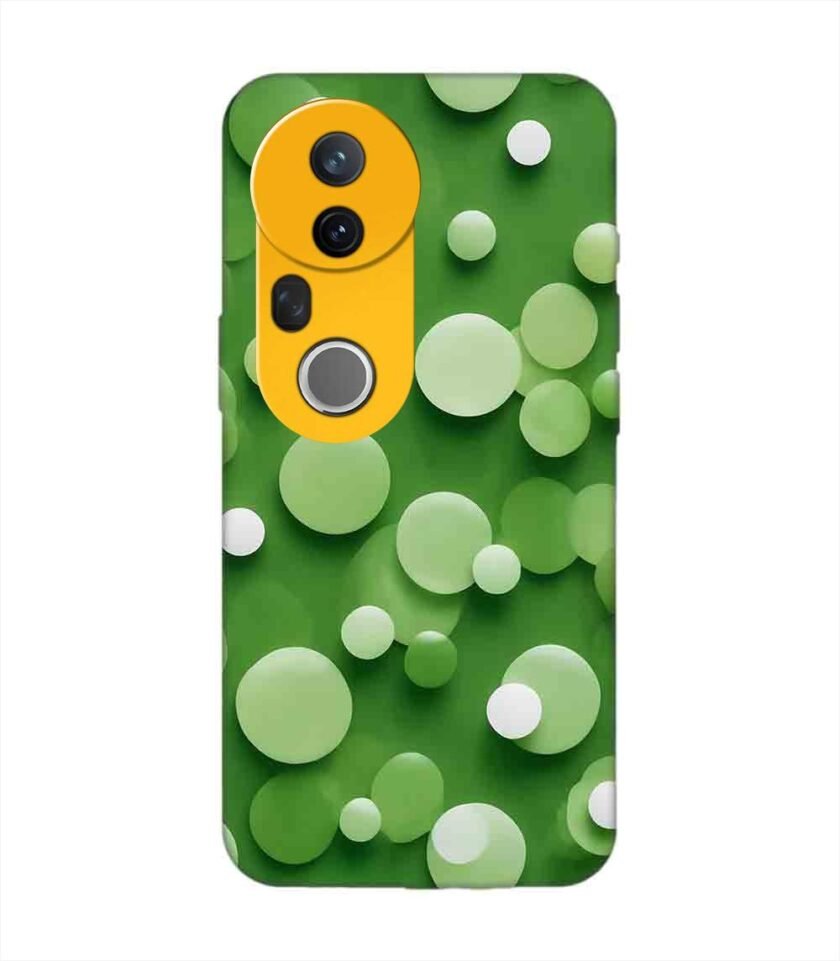Custom Printed Case Cover for Vivo T4 Ultra (5G) close up green background with white polka dots