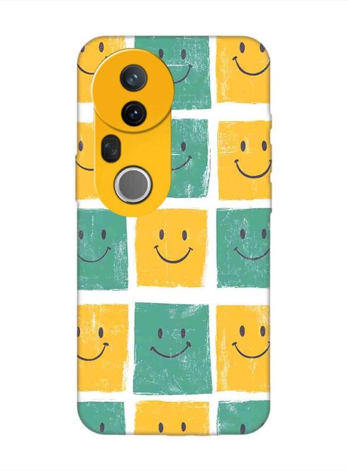 Custom Printed Case Cover for Vivo T4 Ultra (5G) close up pattern smiley faces