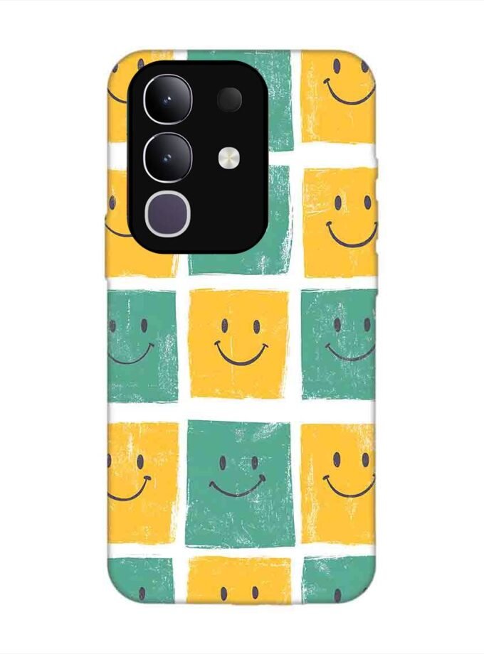 Custom Printed Case Cover for Vivo T4X (5G) close up pattern smiley faces