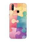 Printed Back Cover for Vivo U10 Close Up Colorful Puzzle Piece