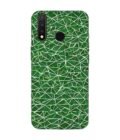 Printed Back Cover for Vivo U20 Close Up Green White Geometric Pattern