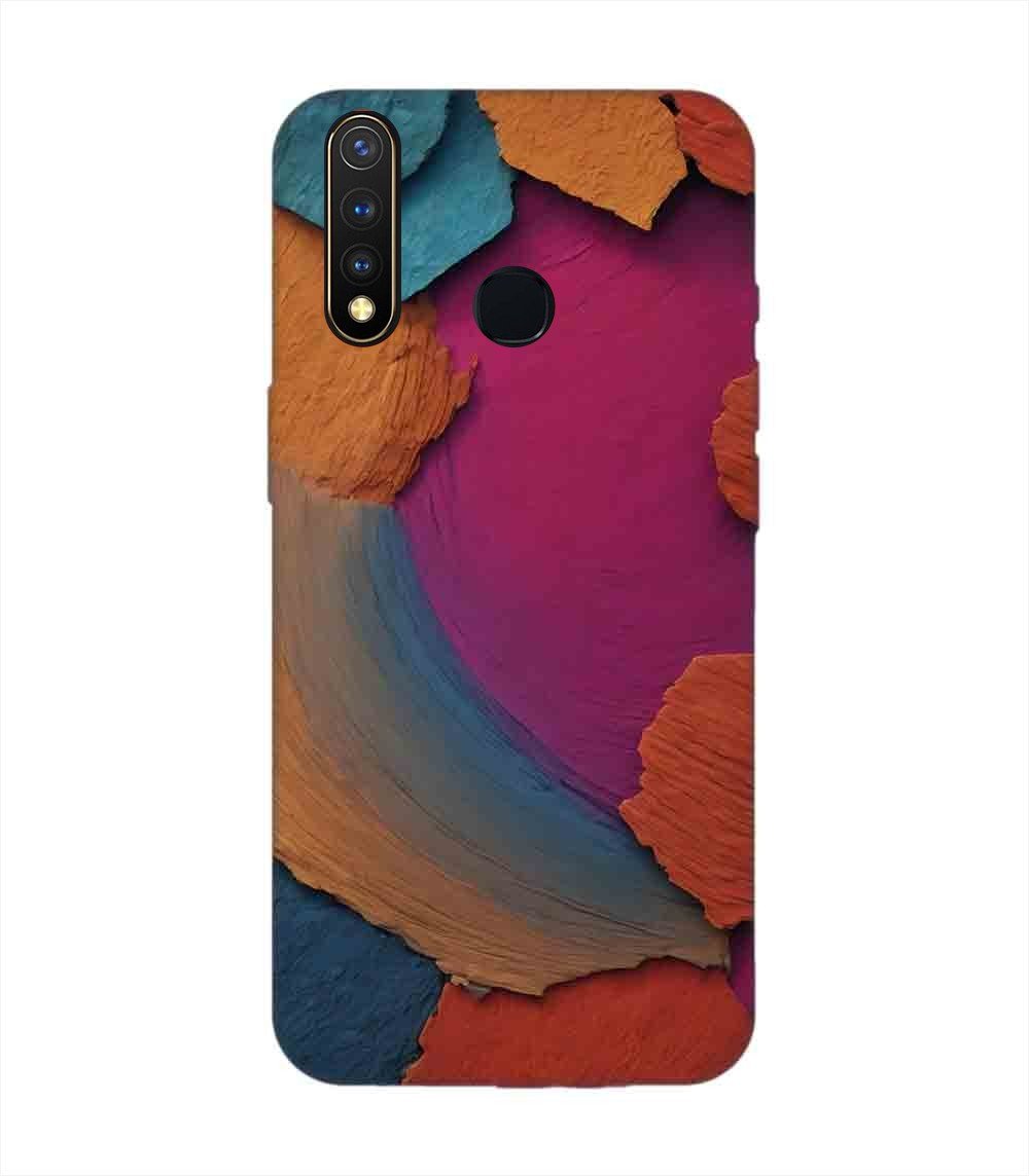 Printed Back Cover for Vivo U20 Closeup Color Textured Surface