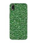 Printed Back Cover for Vivo V11 Pro Close Up Green White Geometric Pattern