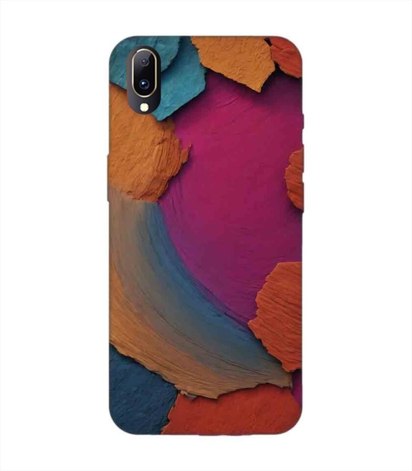 Printed Back Cover for Vivo V11 Pro Closeup Color Textured Surface