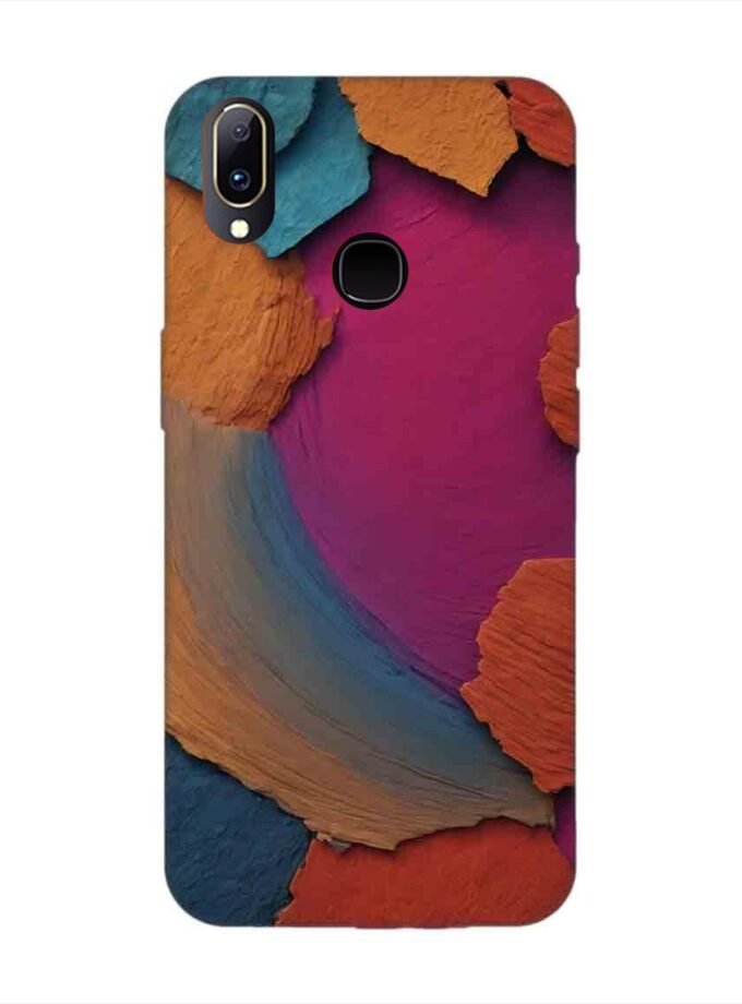 Printed Back Cover for Vivo V11 Closeup Color Textured Surface