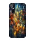 Printed Back Cover for Vivo V15 Pro Close Up Colorful Mosaic Squares Shapes