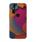 Printed Back Cover for Vivo V15 Closeup Color Textured Surface