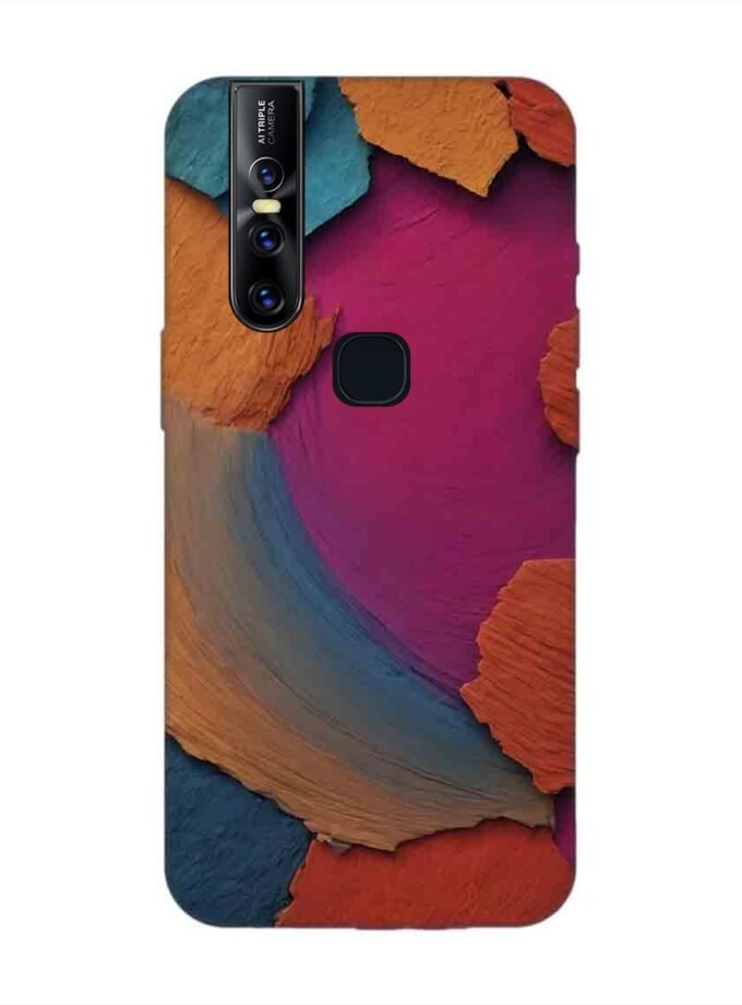 Printed Back Cover for Vivo V15 Closeup Color Textured Surface