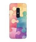 Printed Back Cover for Vivo V17 Pro Close Up Colorful Puzzle Piece