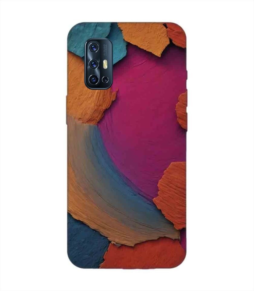 Printed Back Cover for Vivo V17 Closeup Color Textured Surface