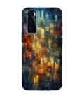Printed Back Cover for Vivo V20 Se Close Up Colorful Mosaic Squares Shapes