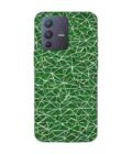 Printed Back Cover for Vivo V23 (5G) Close Up Green White Geometric Pattern