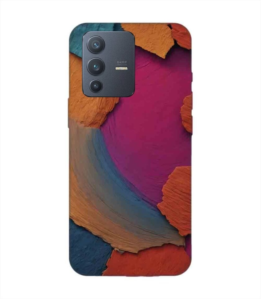 Printed Back Cover for Vivo V23 (5G) Closeup Color Textured Surface