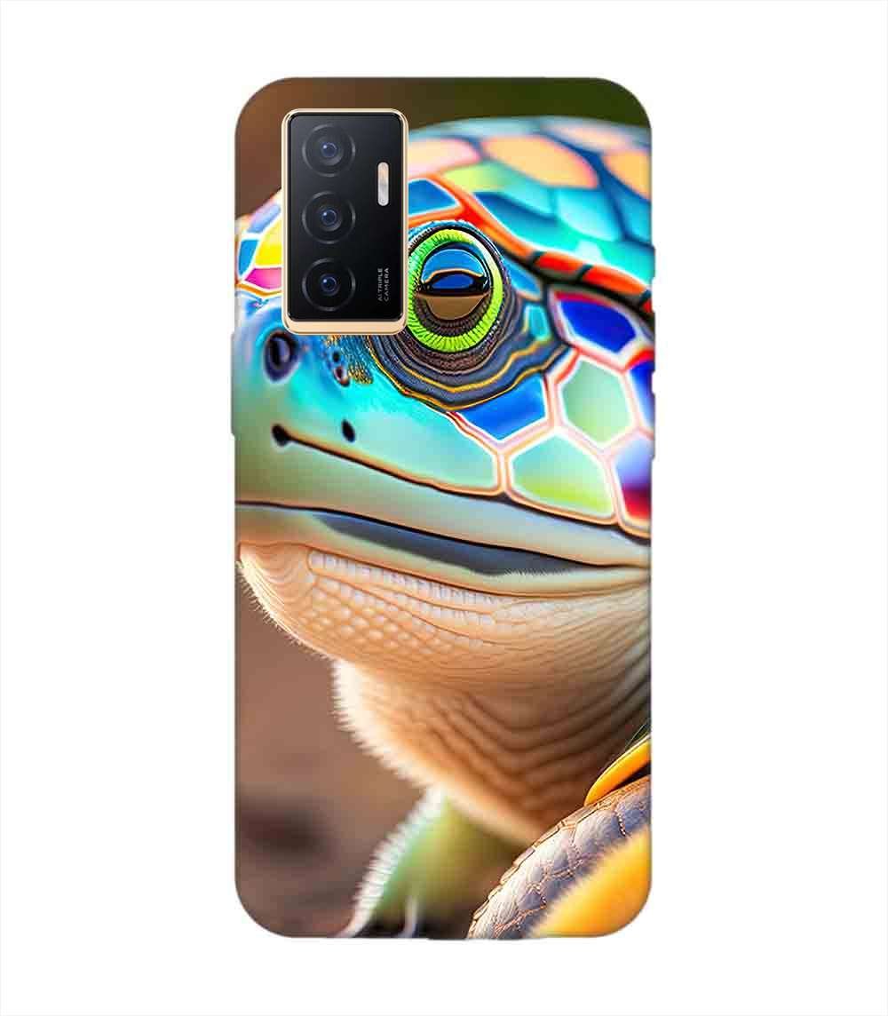 Printed Back Cover for Vivo V23E (5G) Close Up Cute Turtle