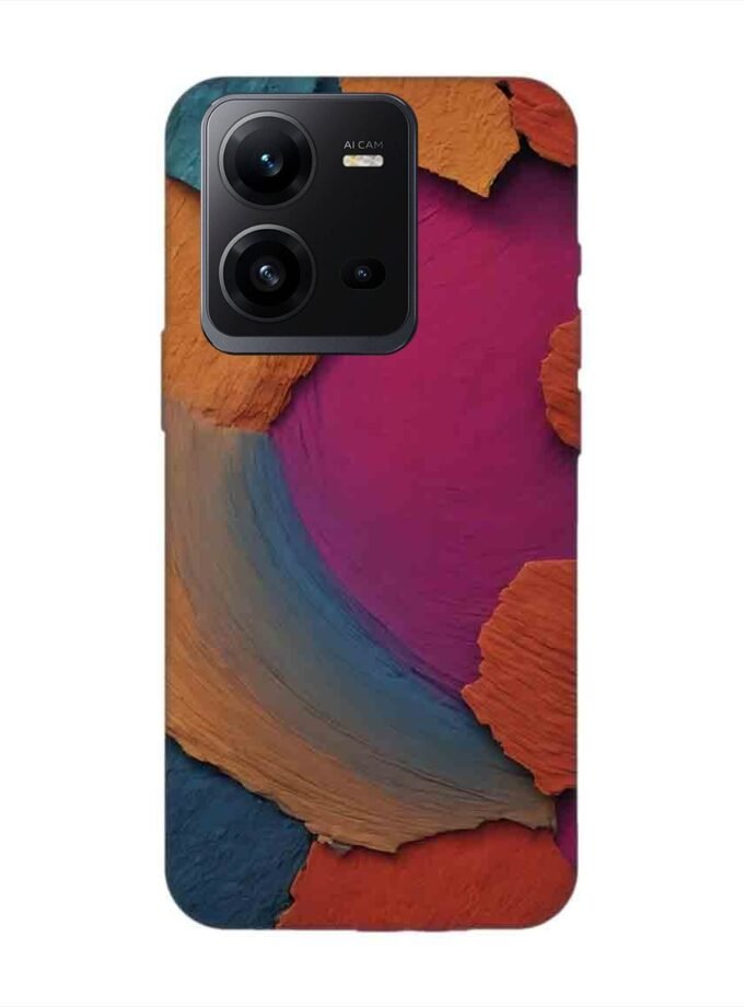 Printed Back Cover for Vivo V25 (5G) Closeup Color Textured Surface