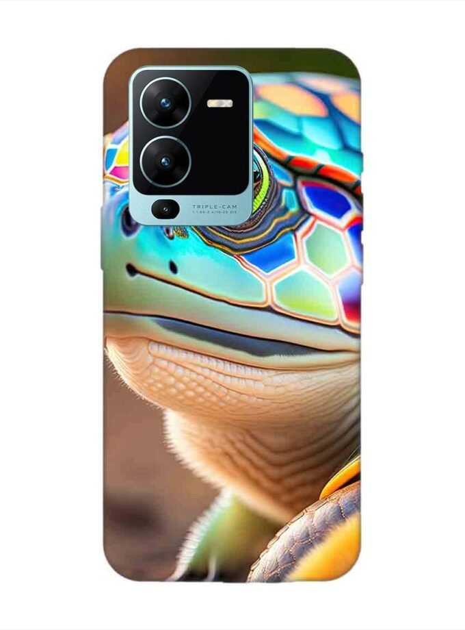 Printed Back Cover for Vivo V25 Pro (5G) Close Up Cute Turtle
