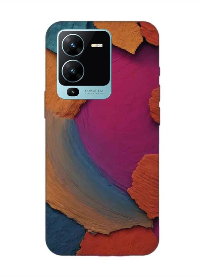 Printed Back Cover for Vivo V25 Pro (5G) Closeup Color Textured Surface