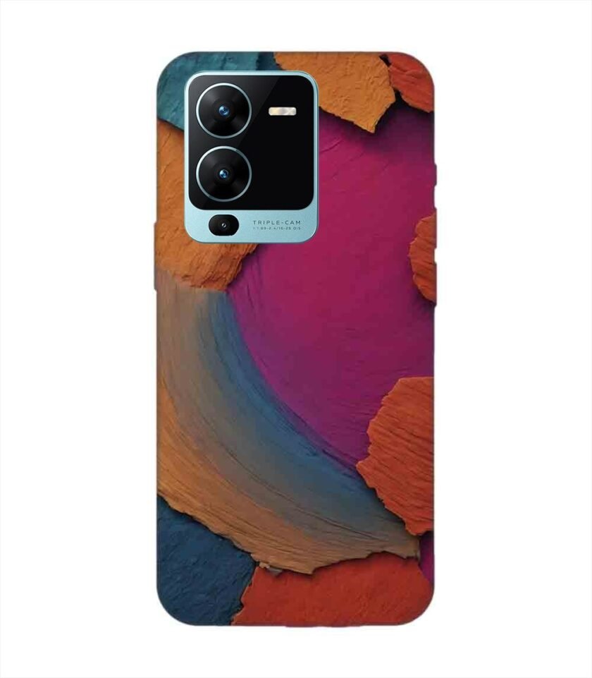 Printed Back Cover for Vivo V25 Pro (5G) Closeup Color Textured Surface