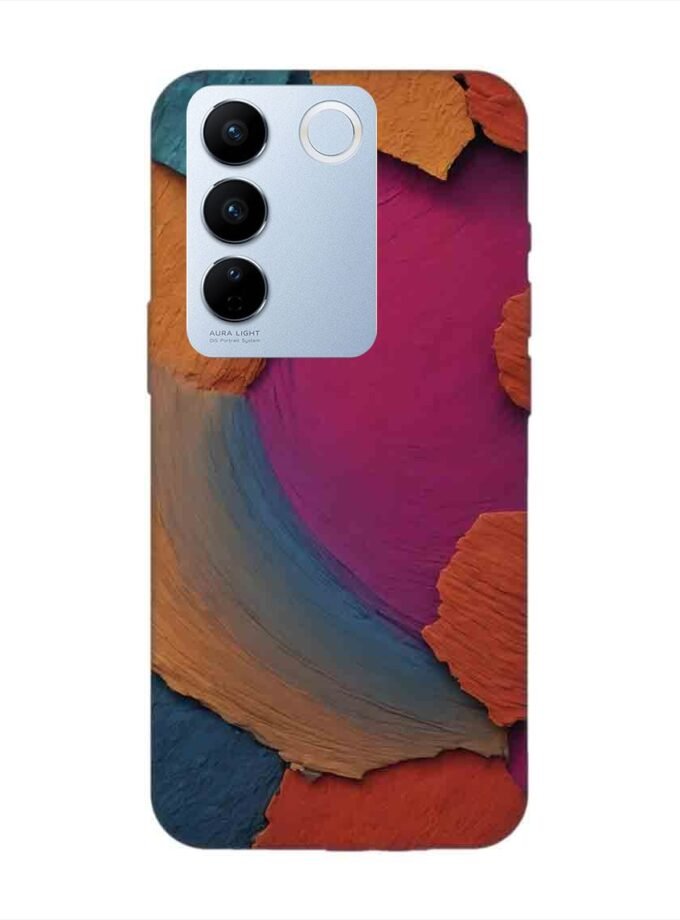 Printed Back Cover for Vivo V27 (5G) Closeup Color Textured Surface